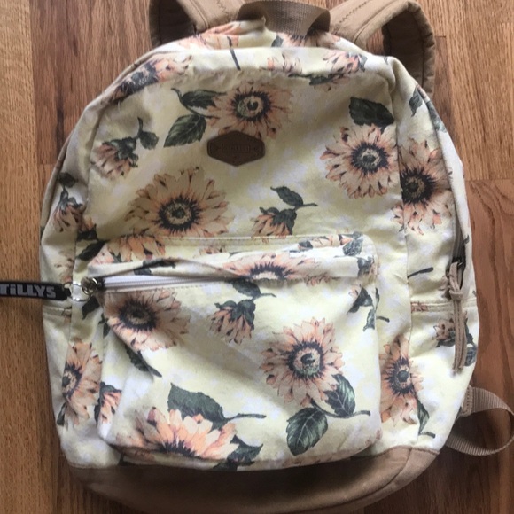 Tilly's Bags Yellow Sunflower Backpack Poshmark